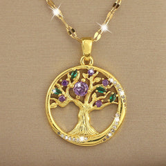 Girl's Celtic Tree Of Life Pendant Necklace - Birthday Gift