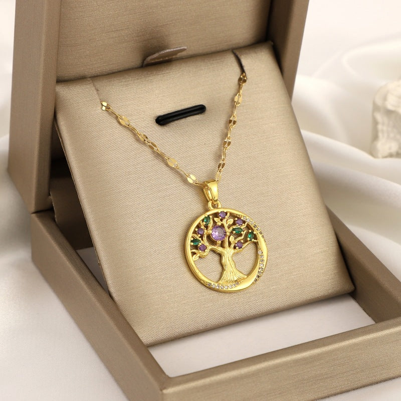 Girl's Celtic Tree Of Life Pendant Necklace - Birthday Gift