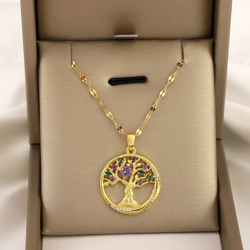 Girl's Celtic Tree Of Life Pendant Necklace - Birthday Gift