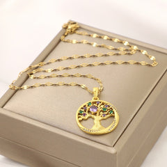 Girl's Celtic Tree Of Life Pendant Necklace - Birthday Gift