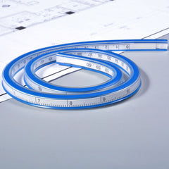 Flexible Curve Ruler Soft Plastic Tape Measure School Office Supplies