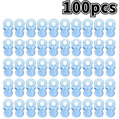 100 Mini Acrylic Pacifiers Baby Shower Game Party Favors Cake Decoration