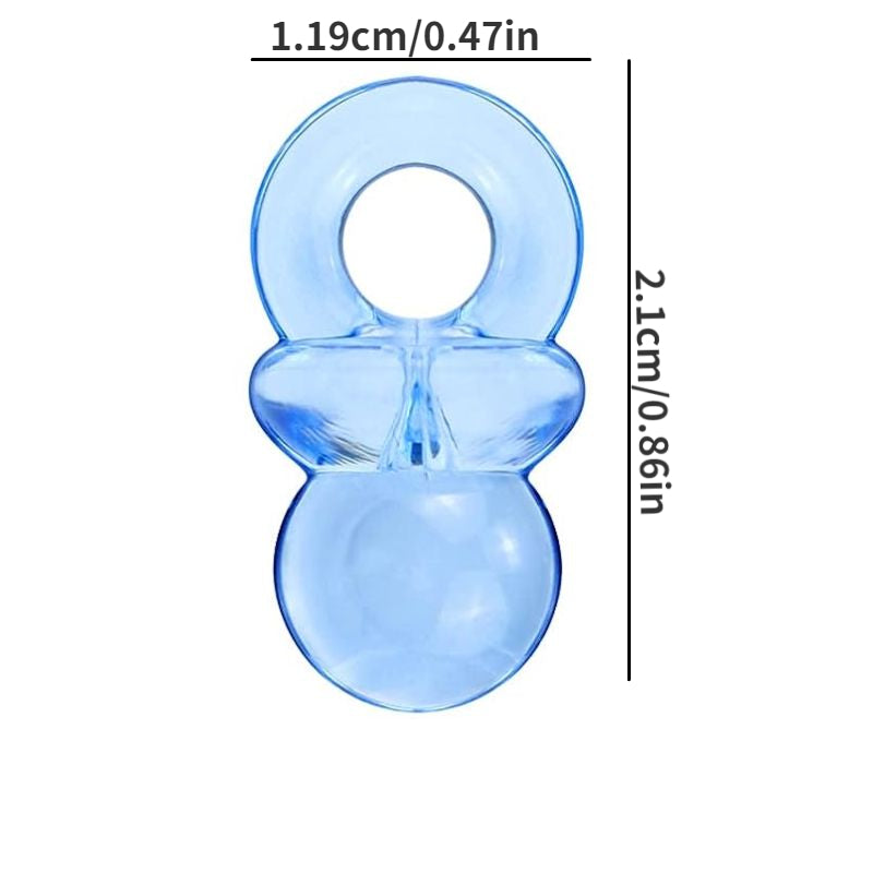 100 Mini Acrylic Pacifiers Baby Shower Game Party Favors Cake Decoration