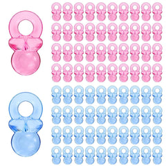 100 Mini Acrylic Pacifiers Baby Shower Game Party Favors Cake Decoration