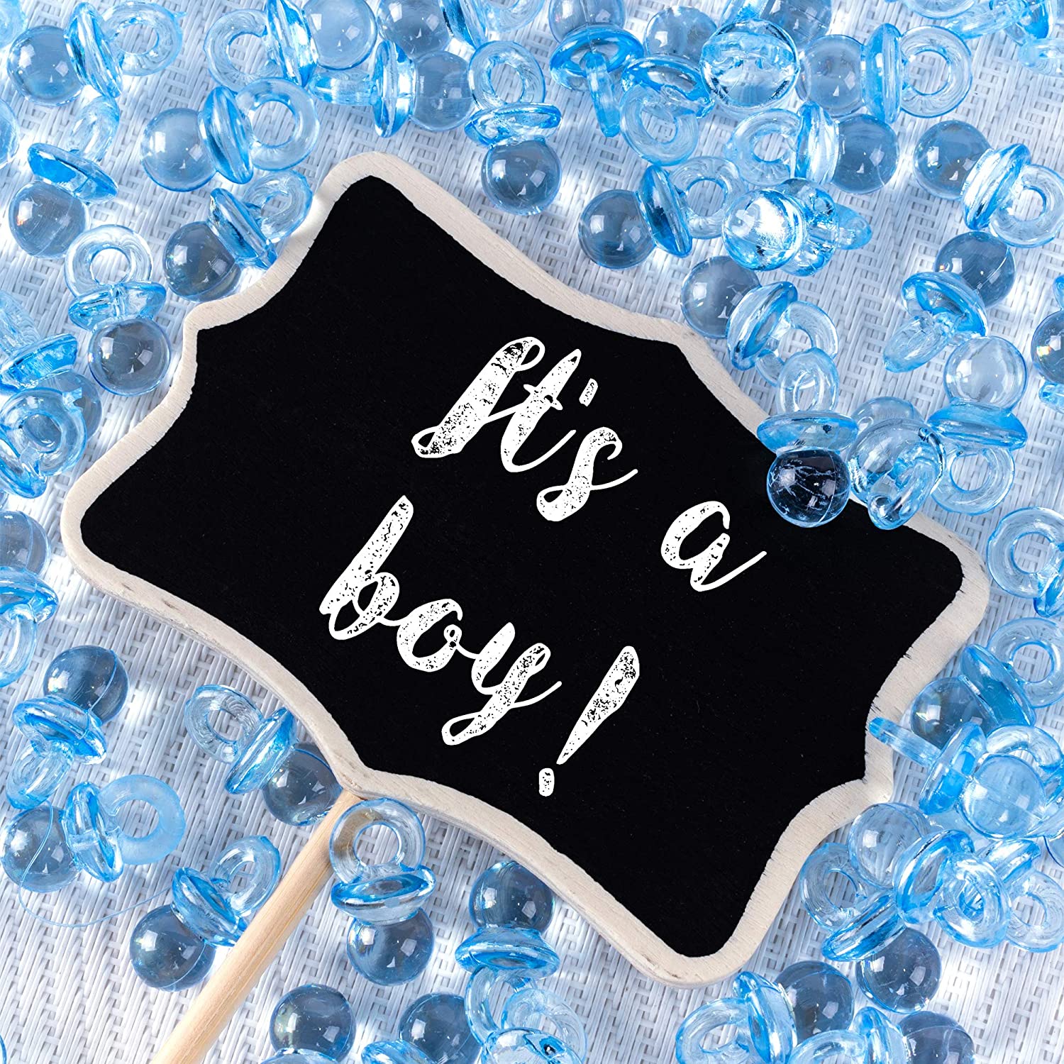 100 Mini Acrylic Pacifiers Baby Shower Game Party Favors Cake Decoration