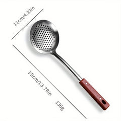 3pcs Stainless Steel Skimmer Spoon Colander Ladle Long Handle Strainer