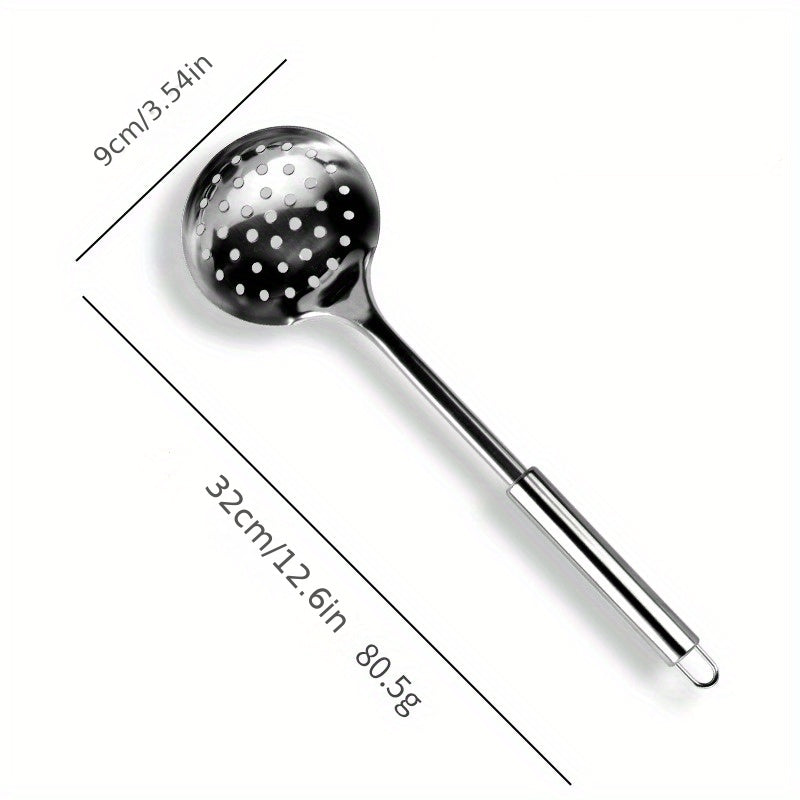 3pcs Stainless Steel Skimmer Spoon Colander Ladle Long Handle Strainer