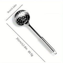 3pcs Stainless Steel Skimmer Spoon Colander Ladle Long Handle Strainer