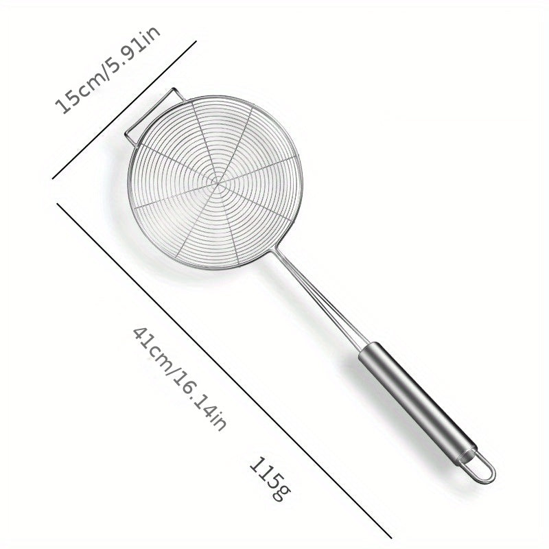 3pcs Stainless Steel Skimmer Spoon Colander Ladle Long Handle Strainer