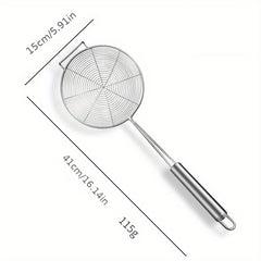 3pcs Stainless Steel Skimmer Spoon Colander Ladle Long Handle Strainer