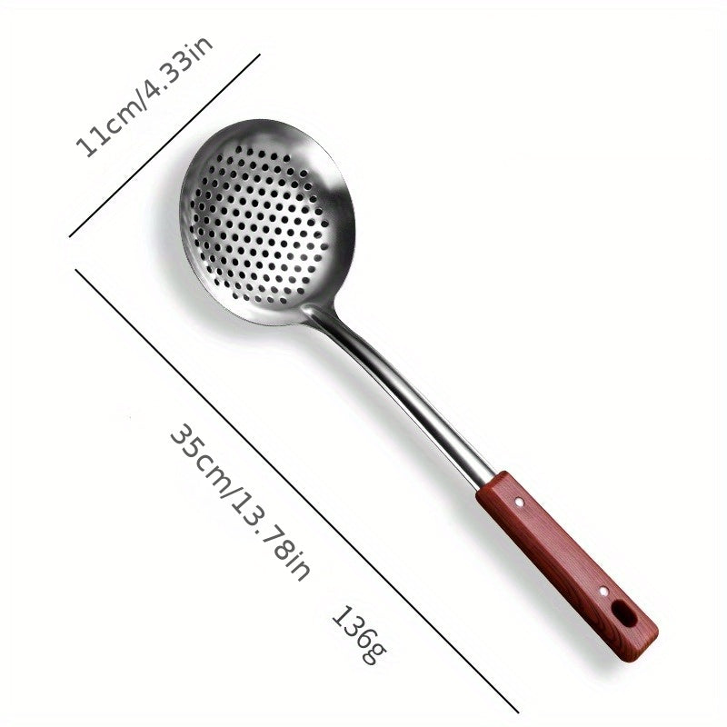 3pcs Stainless Steel Skimmer Spoon Colander Ladle Long Handle Strainer