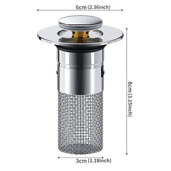 Stainless Steel Floor Drain Press Type Sink Stopper
