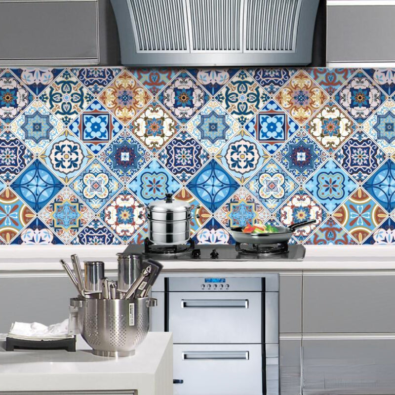 Boho Waterproof Wallpaper Vintage Sticker Retro For Kitchen Living Room