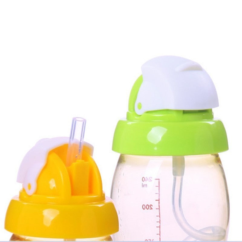Pigeon Straw Wide Neck Training Soft Silicone Non Spill Baby Bottle
