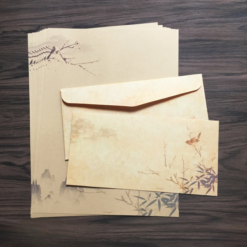 12pcs Vintage Stationery Set with Paper & Envelopes