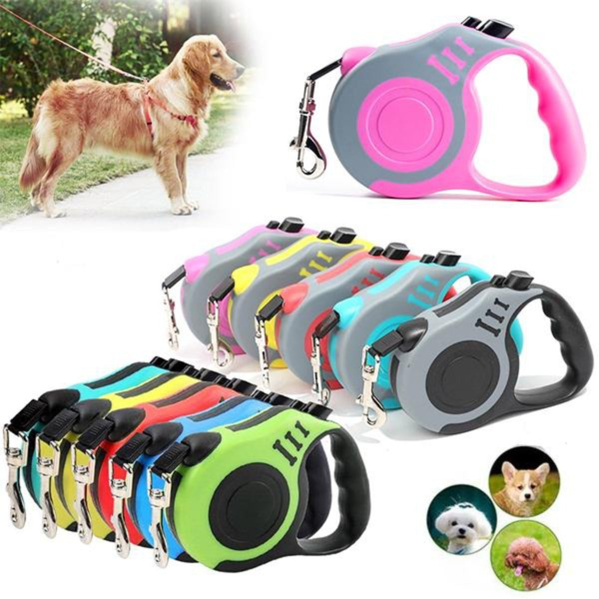 Retractable Dog Leash with Anti Slip Handle Pet Supplies