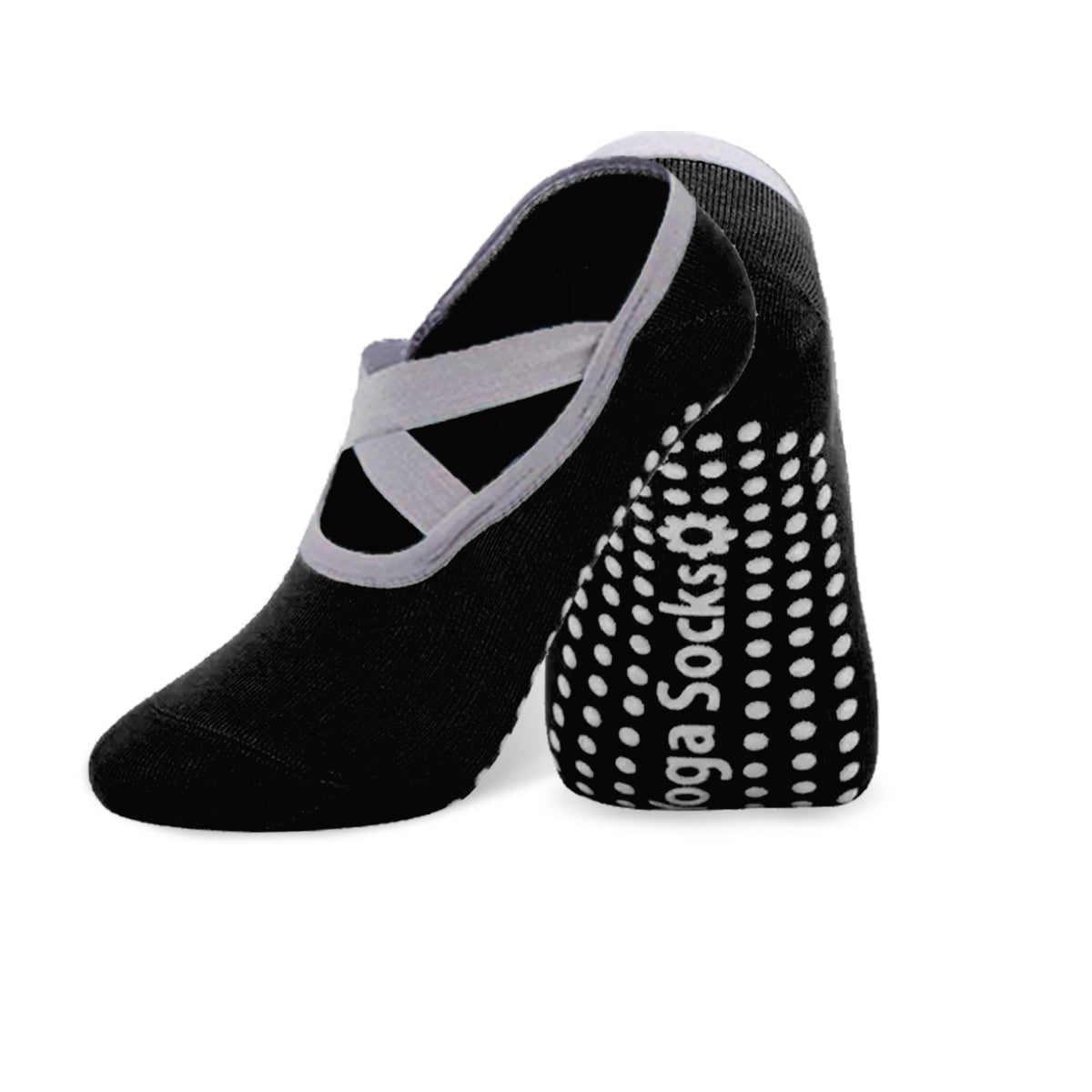 Non Slip Yoga Socks with Cross Strap Grips