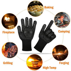 1pc BBQ Gloves High Temp Resistance 500-800 Degrees Fireproof Cooking Gloves
