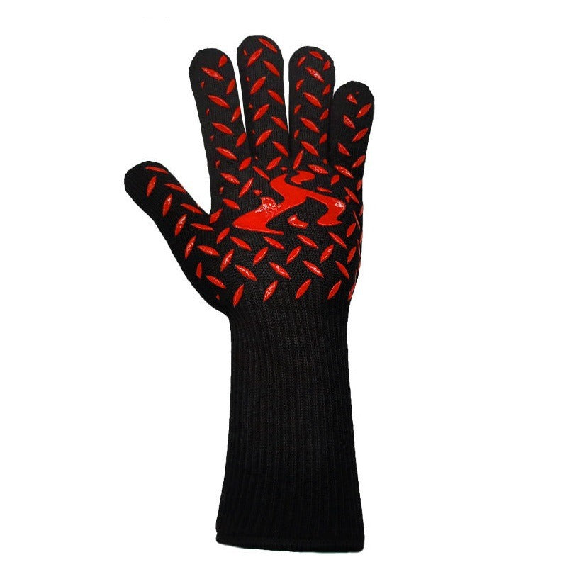 1pc BBQ Gloves High Temp Resistance 500-800 Degrees Fireproof Cooking Gloves