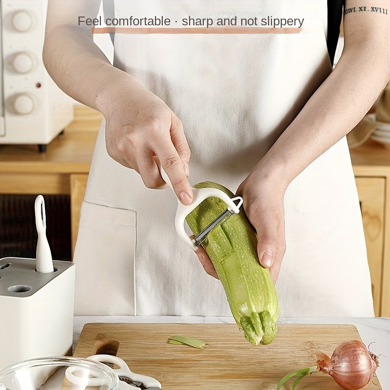 6pcs Kitchen Gadgets Set Stainless Steel Scissors Peeler Bottle Opener Whisk