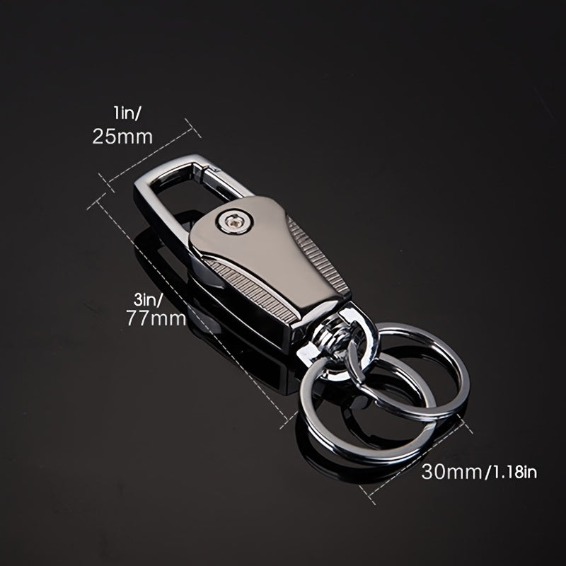 Stainless Steel Car Key Chain Men Women Waist Hanging Key Ring