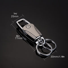 Stainless Steel Car Key Chain Men Women Waist Hanging Key Ring