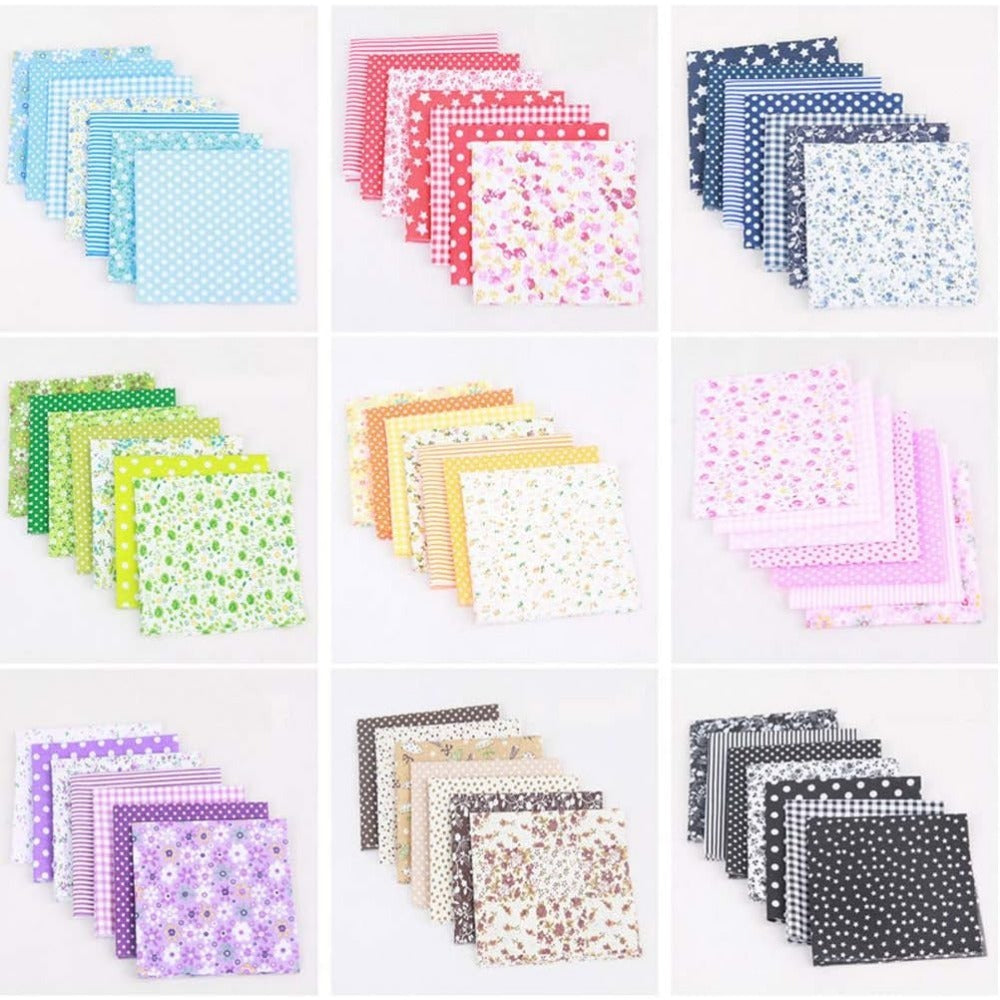 56pcs 9.8x9.8 Floral Printed Cotton Squares for Quilting DIY Craft Scrapbooking