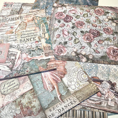 20pcs Retro Flowers Journal Paper for DIY Backgrounds