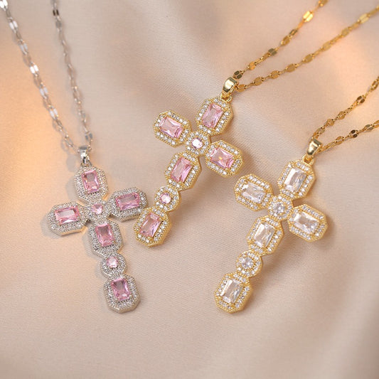 Girl's Rhinestone Pendant Necklace for Banquet Party