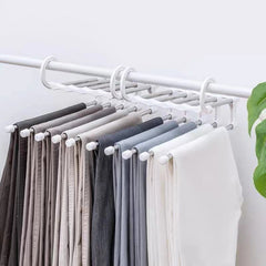5 In 1 Stainless Steel Pants Hanger Folding Storage Rack Trousers Hanger