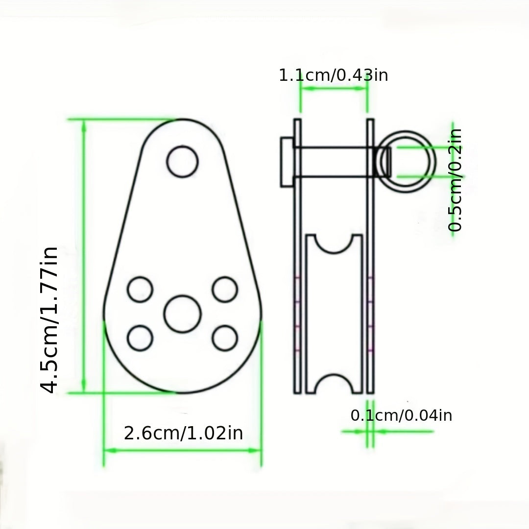 316 Stainless Steel Swivel Eye Wire Rope Pulley Block Single Wheel Nylon Sheave
