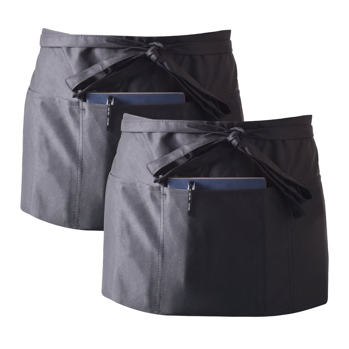 Waterproof Front Tie Cooking Apron 3 Pocket Waist Apron for Men Women
