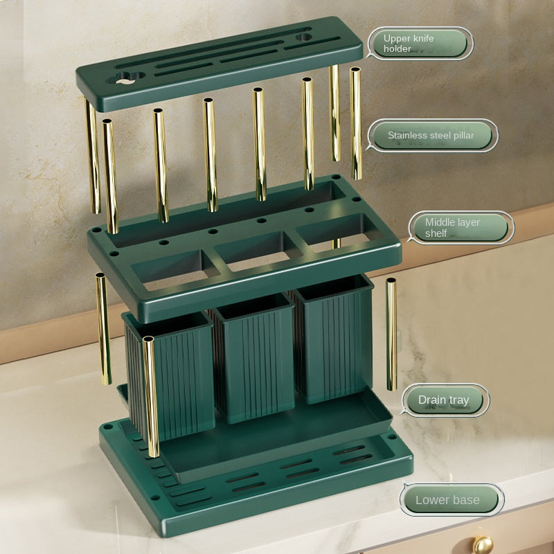 Kitchen Countertop Chopsticks Cage Storage Rack