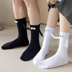 Cute Magnetic Couple Socks Set - Funny Sweat Absorbing Design