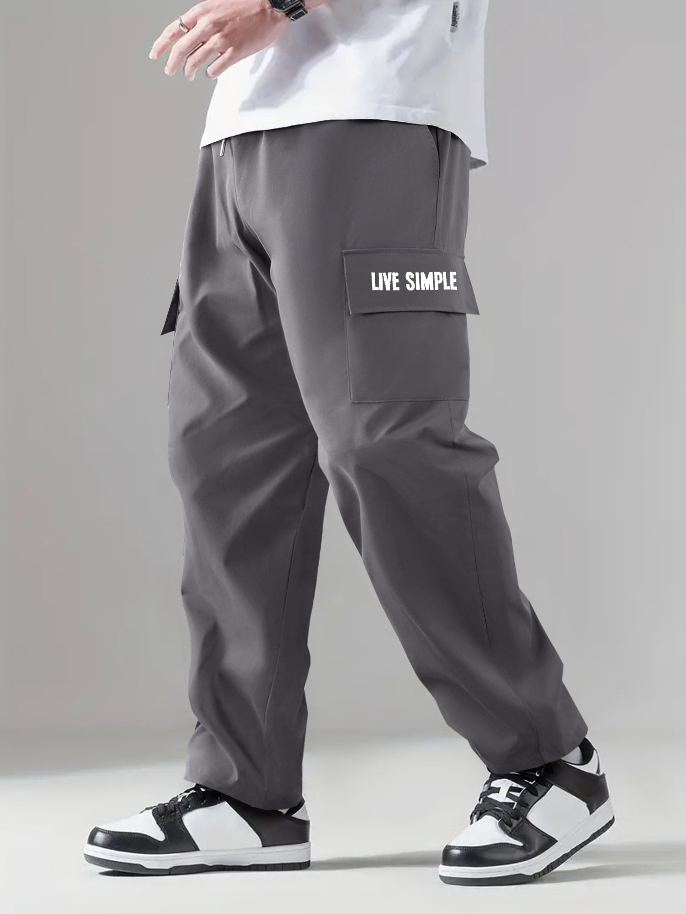 Cargo Pants Men's Flap Pocket Loose Casual Trousers