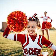 2pcs Metallic Cheerleading Pom Poms - Cheer Accessories For Games