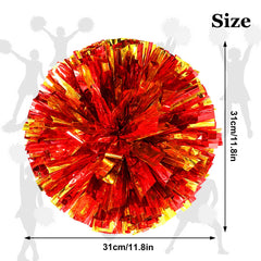 2pcs Metallic Cheerleading Pom Poms - Cheer Accessories For Games