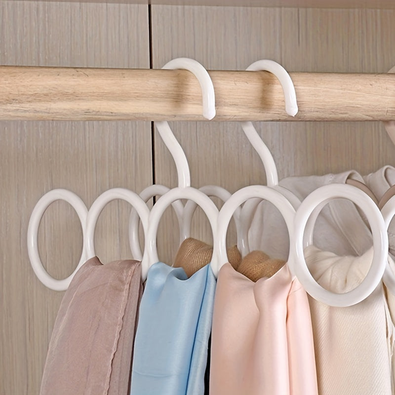 Plastic Scarf Rack Hanger 5 Holes Space Saving Organizer