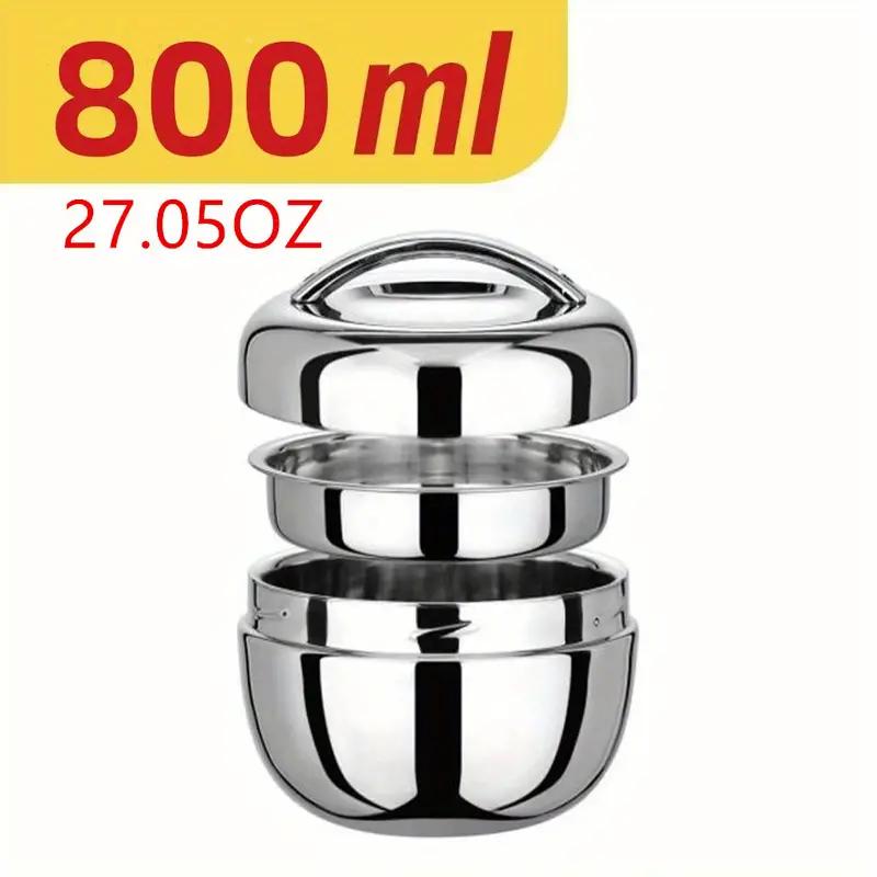 Hot Food Flask Stainless Steel Lunch Box Vacuum Insulated Travel Double Layer