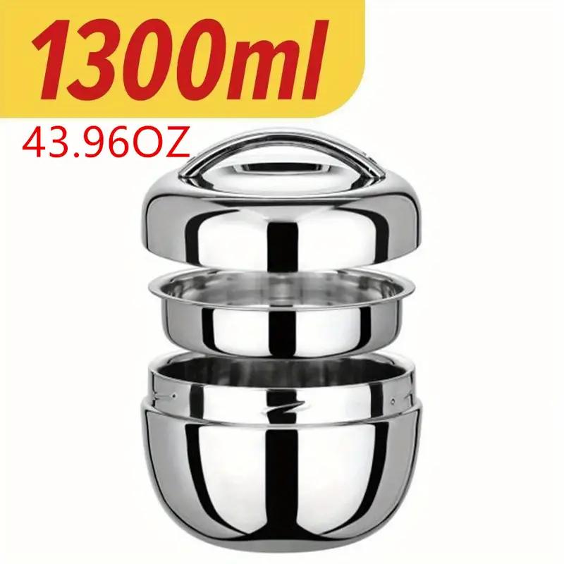 Hot Food Flask Stainless Steel Lunch Box Vacuum Insulated Travel Double Layer