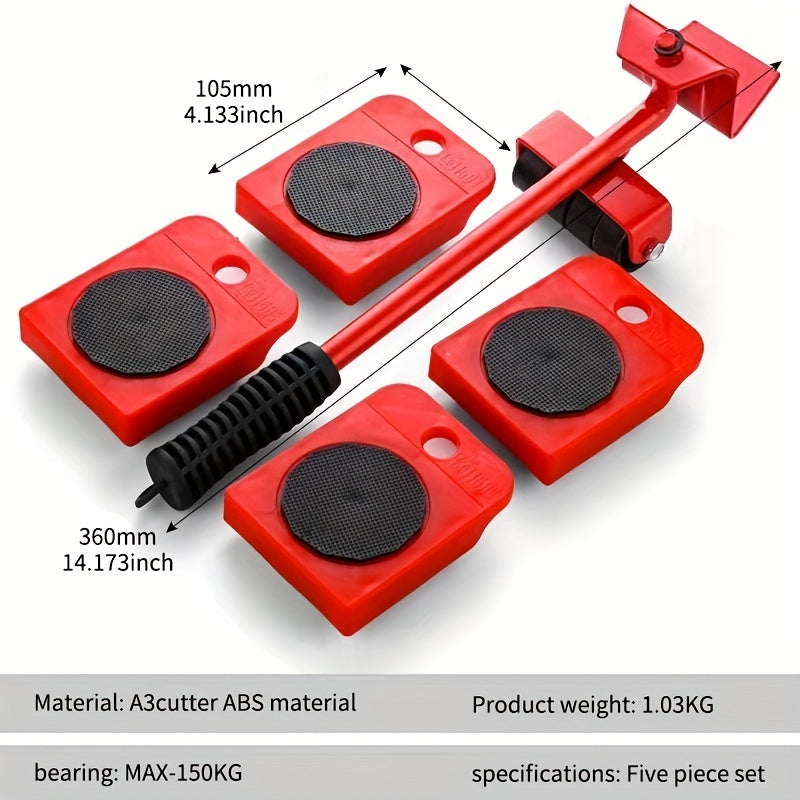 5pcs Moving Tool Set - Easy Moving for Household and Heavy Objects