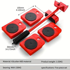 5pcs Moving Tool Set - Easy Moving for Household and Heavy Objects