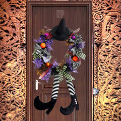Halloween Wreath Door Hanging Skull Haunted House Decoration Ghost Horror Party