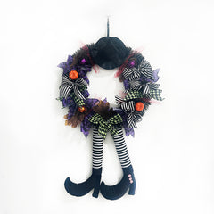 Halloween Wreath Door Hanging Skull Haunted House Decoration Ghost Horror Party