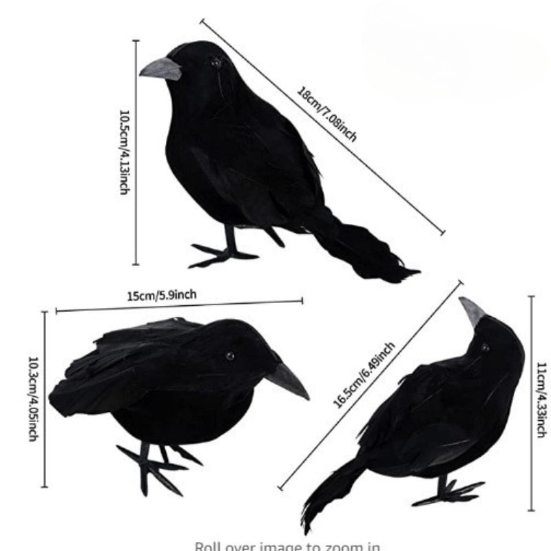 Halloween Feather Crow Desktop Decorations Simulation Photography Props