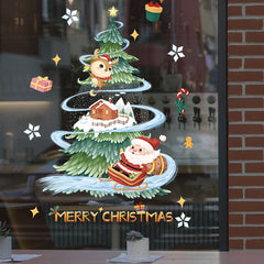 Christmas Theme Window Sticker Waterproof PVC for Living Room
