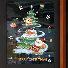 Christmas Theme Window Sticker Waterproof PVC for Living Room