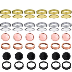 24 Pcs Split Type Leak Proof Mason Jar Lids & Rings - Stainless Steel