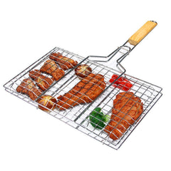 Stainless Steel Grill Basket BBQ Grilling For Fish And Vegetables