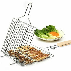 Stainless Steel Grill Basket BBQ Grilling For Fish And Vegetables